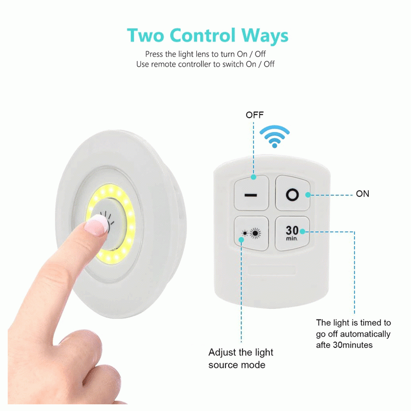 Pack of 3 LED Remote Lights