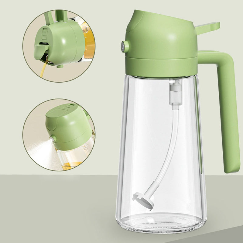 2-In-1 Oil Sprayer Bottle – Glass Oil Dispenser for Kitchen