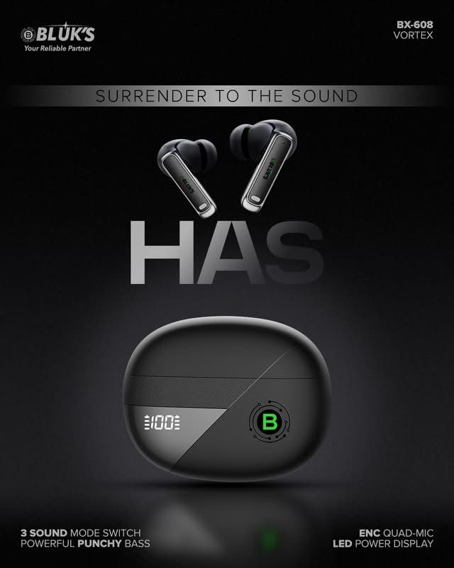 🎧 BLUKS BX-608 VORTEX EARBUDS