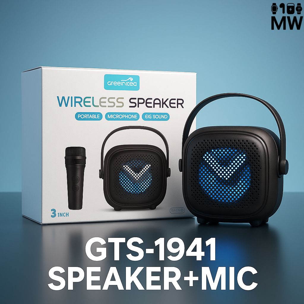 🎤 GTS-1941 RGB Portable Rechargeable Bluetooth Speaker with Wireless Mic