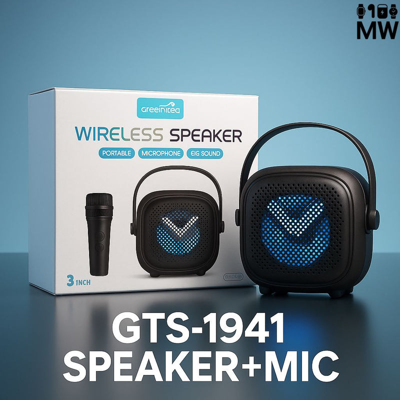 🎤 GTS-1941 RGB Portable Rechargeable Bluetooth Speaker with Wireless Mic