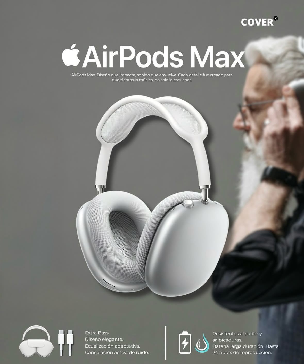🎧 AirPods Max Platinum Copy – Premium Edition