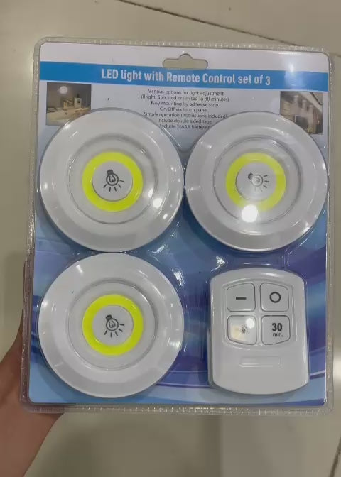 Pack of 3 LED Remote Lights