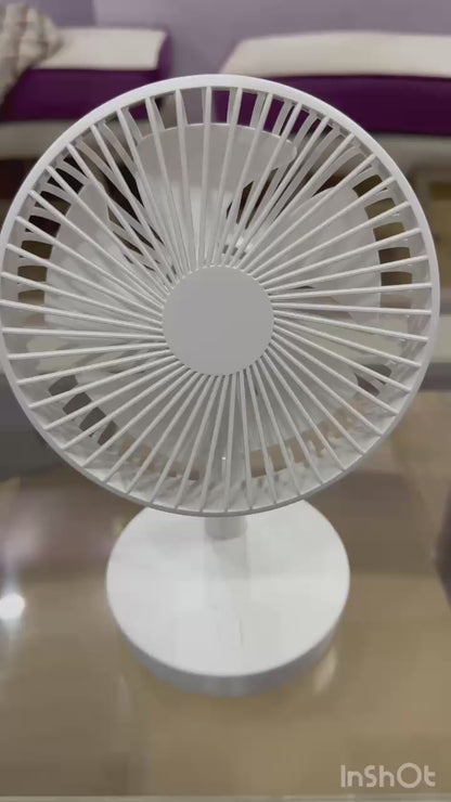 Mini USB Rechargeable Stand Fan – 4 Speed Adjustable Cooling